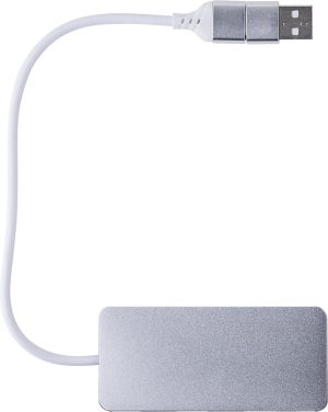 USB hub od recikliranog aluminija Layton