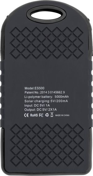 Gumirana ABS solarna power banka Aurora