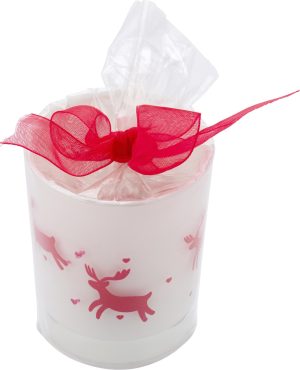 Stakleni svijećnjak s božićnim ukrasima Kirsten