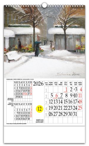 Rotacijski zidni kalendar - "Katarina Henc Zagreb"