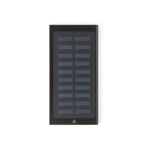 CLERK. Prijenosna baterija od 8000 mAh sa solarnim panelom od 100% recikliranog aluminija